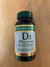 Nature's Bounty Vitamin D3 10000 IU Softgels 72Ct Immune Bone