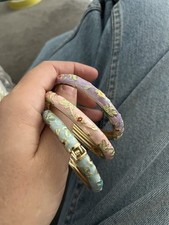 Enamel Bangles Set Of 3, Vintage flower Design