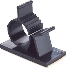 25 Pcs Black UVB Kwik Clips Adhesive Backed Nylon Wire Adjustable Cable Clip