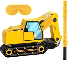 Construction Dump Truck Piñata with Blindfold and As the Picture Show