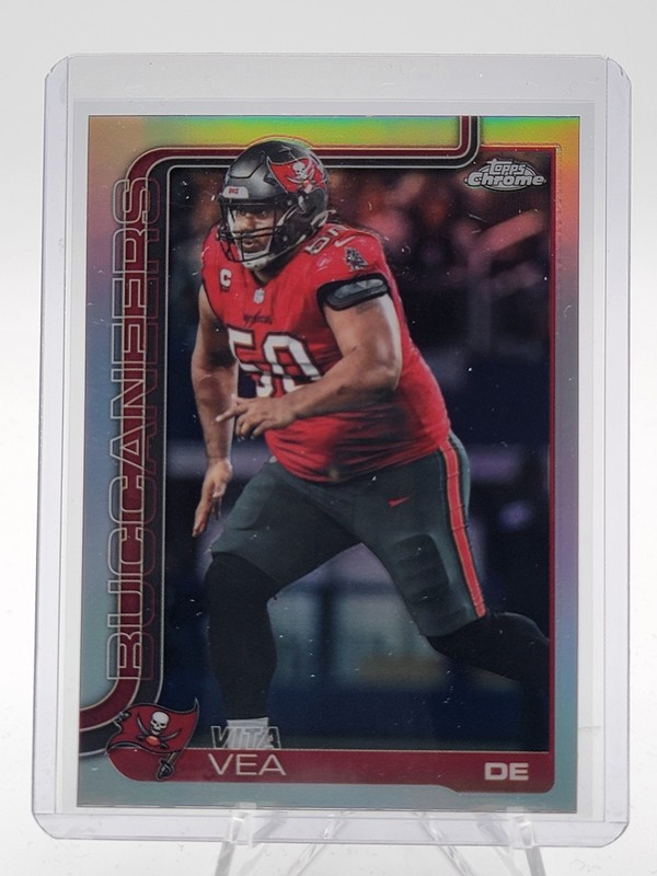 VITA VEA 2025 TOPPS CHROME FOOTBALL REFRACTOR #286 BUCCANEERS Q2091