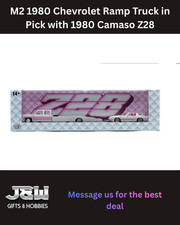M2 1980 Chevrolet Ramp Truck in Pick and White w/ 1980 Camaso Z28 36000-99 1/64