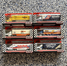 Matchbox Super Star Transporters 1:64 Diecast NASCAR Truck Lot Ford Pontiac