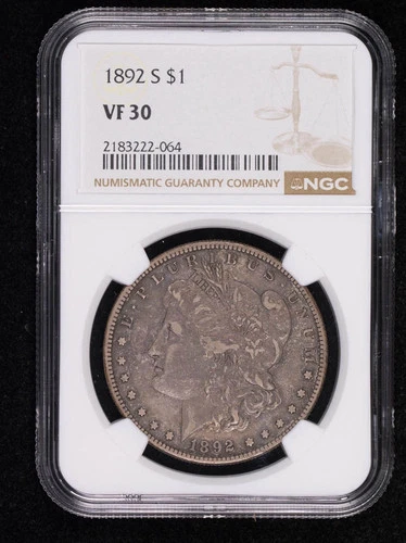 1892 S Morgan Silver Dollar NGC VF-30