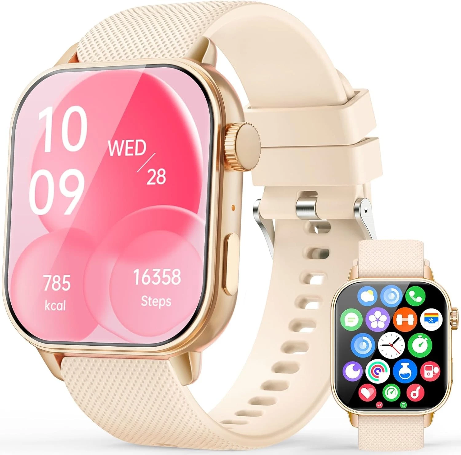 Smart Watch Ladies Women with Phone Function Wristwatch for iOS Android Outdoor