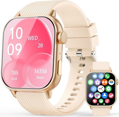 Smartwatch Damen Frauen mit Telefonfunktion Armbanduhr für iOS Android Outdoor