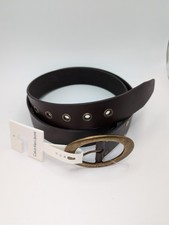 Calvin Klein Jeans Genuine Leather Belt Brown W/ Brass Buckle Size Large