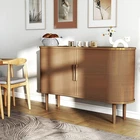 Curved MDF Sideboard With Doors For Living Room
