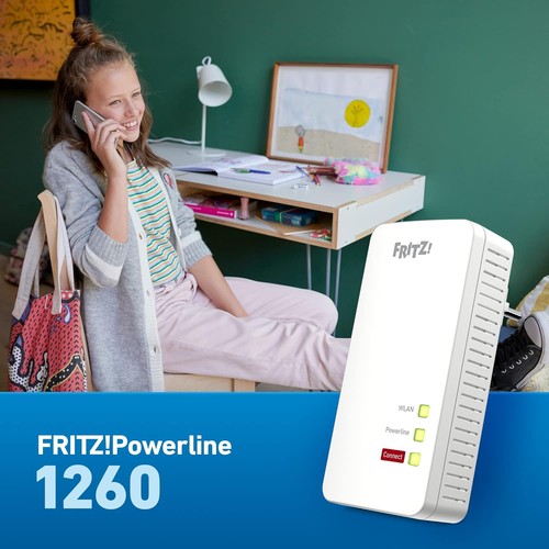 AVM Power-LAN FRITZ!Powerline 1260E (20002789), White German Language Version 12 - Photo 3/5