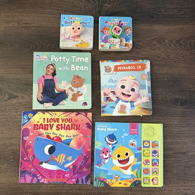 #ad CoComelon Baby Shark Ms Rachel Board Book Lot of 6 Sound Books Tested Works $11.99