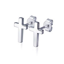 925 Sterling Cross Stud Earrings Fashion Earrings Cross Earrings Silver