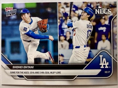 2025 Topps Now #884 Game For The Ages: 10Ks and 3 HRs Shohei Ohtani Dodgers NLCS