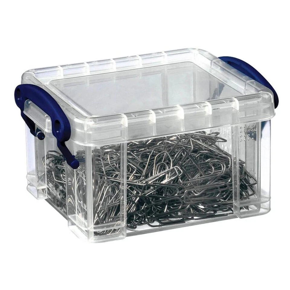 MARKTDISCOUNT Really Useful Box Aufbewahrungsbox 0,3 l transparent 12,0 x 8,5 x 6,5 cm