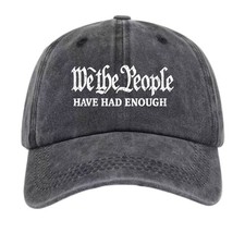 We The People Have Had Enough Protest Rally Cap Vintage Washed Patriotic Dad Hat