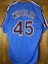 Autographed/Signed Zack Wheeler Philadelphia Blue Retro Jersey PSA COA