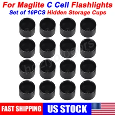 16PCS For Maglite C Cell Dry Storage Hidden Cups - Aluminum Non Freeze Plugs US