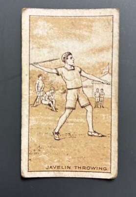 1910 MacRobertson's Sports of the World Javelin Throwing #40- Poor Condition