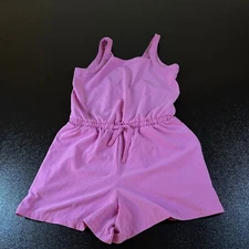 All in Motion Romper Sleeveless Drawstring Waist Casual Comfy Girls Medium (8)