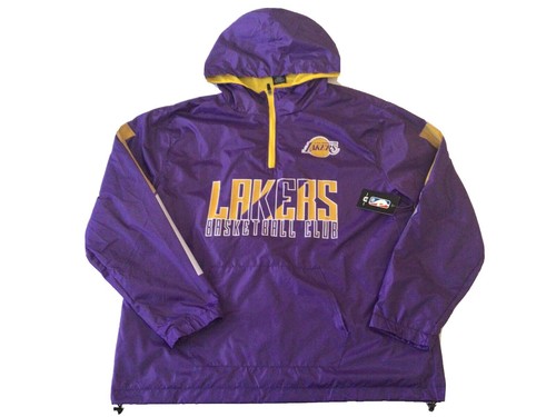 NWT LA Lakers NBA Ultra Game Licensed Purple Varsity Jacket Mens