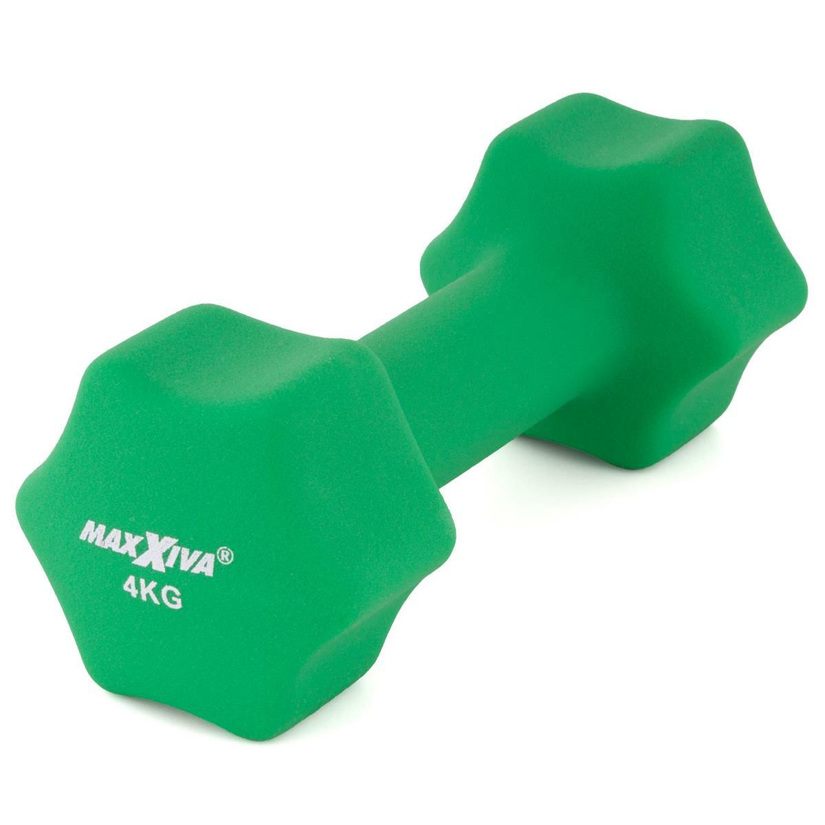 MAXXIVA Hantel-Set grün Neopren 2 x 4 kg Kurzhanteln Krafttraining Fitness