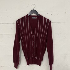 Vintage 1970s Cardigan Sweater Striped NOS Deadstock Made In USA Orlon Acrylic