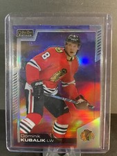 20-21 UD O-Pee-Chee OPC Platinum Sunset Parallel #65 Dominik Kubalik Chicago