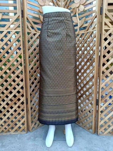 LAOS/THAI SILK SARONG SKIRT WAIST ONE SIZE WRAP AROUND/LENGTH 34/35" - Picture 110 of 117