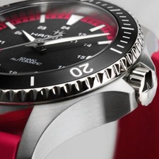 New Hamilton Khaki Navy Scuba 40mm Pink Rubber Auto Wrist Watch H82395330 4