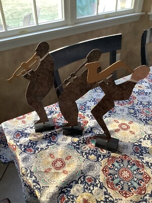 Claudine Buell メタル シルエット ジャズプレイヤー 3体 レア