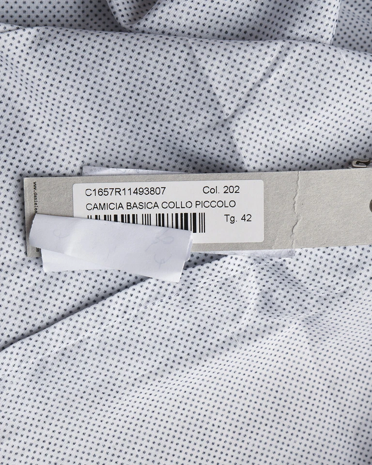 Camicia Daniele Alessandrini Shirt Cotone Uomo Bianco C1657R11493807 202 - Immagine 2 di 4