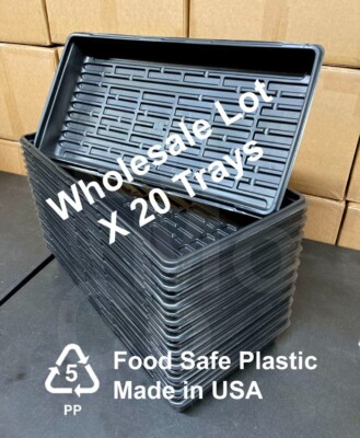 20x Germination Growing Trays No Hole 1020 Wholesale Drip Pan Seed Flat Nursery