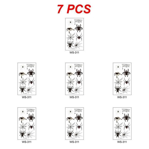 1~10PCS New 3D Tattoo Stickers Waterproof Sweat Horror Dark Stereo Spider Tattoo - Picture 56 of 62