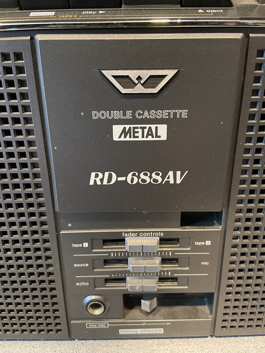 SHARP RD-688AV Vintage Rare Double-Cassette Personal Home