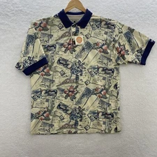 Cutter Buck Hawaiian Tropical Polo Shirt Men's Medium Multicolor