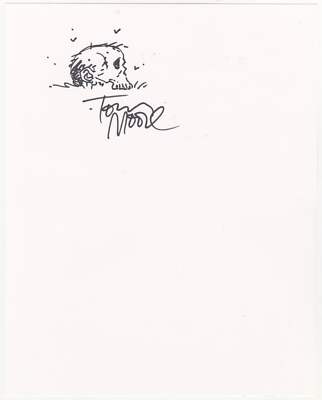 Zombie Skull Original Comic Art by Tony Moore - Walking Dead