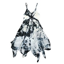 Advance Apparels Tie Dye Dress Handkerchief Hem Corset Fairy Free Size Large