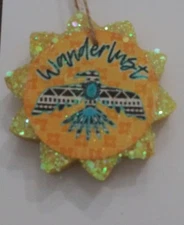 Handmade Aroma Bead Custom Car Freshies yellow flower vanilla scent 