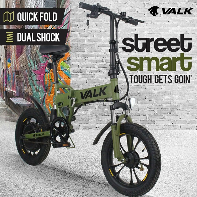 Valk 250w Electric Bike Dual Suspension Folding Foldable Ebike Ebike