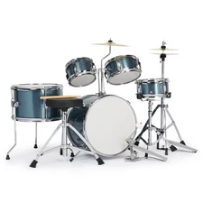 5-Piece Complete Junior Drum Set with Genuine Brass Cymbals - Advanced Beginner