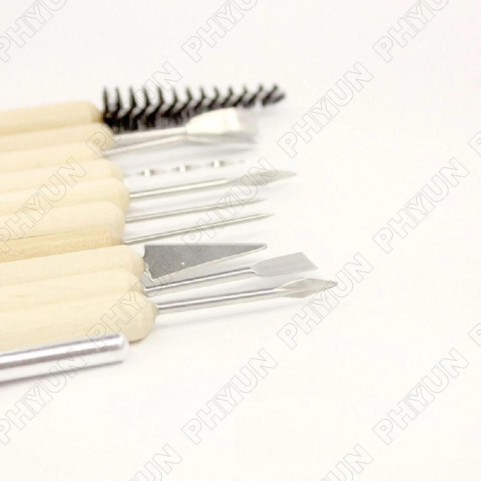 11Pcs Clay Tools Set Metal Tipped Clay Sculpting Tools with Wood Handles Ideal - Image 4 of 4