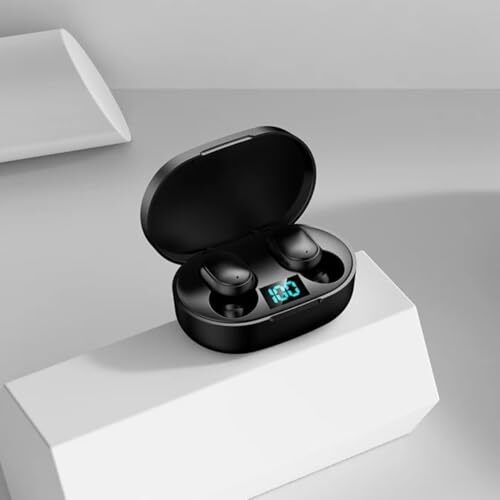 Black Wireless Noise Cancelling Water Resistant In-Ear Bluetooth Earbuds