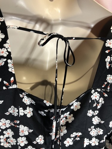 New With Tags (Forever 21+) 1X XL? Dress Black White Flowers Long Sleeve R18 - Picture 10 of 12