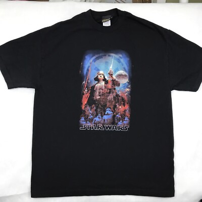 vintage STAR WARS T-Shirt LARGE/XL movie sci fi film darth vader