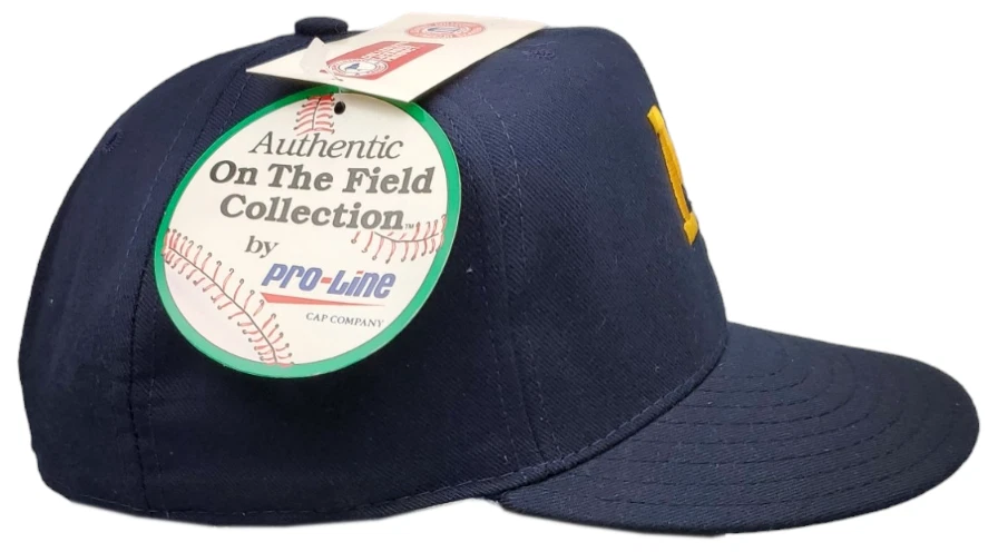 Vintage Michigan Wolverines Pro-line Fitted Hat Flat Bill On Field - Image 2 of 4