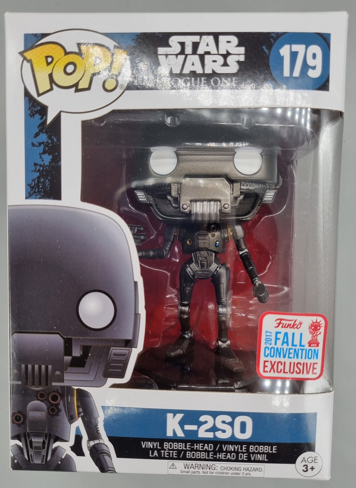 Funko Pop #179 K-2So (Blaster) Star Wars Rogue One 2017 Con Excelente Protector Inc