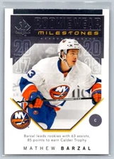 2018  SP Authentic #RYM-MB Mathew Barzal NY Islanders Rookie Year Milestones