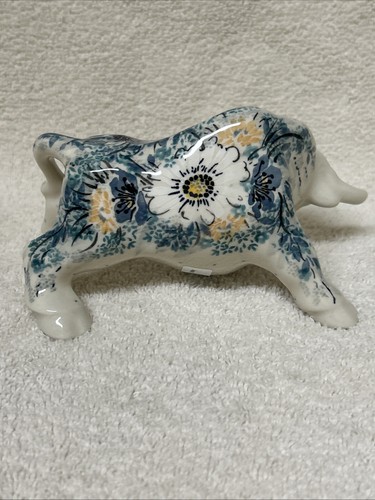 Polish Pottery Boleslawiec Ceramika Artystyczna 6” Bull Elegance P99990A New - Picture 4 of 8