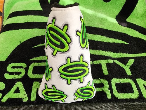 Rare Scotty Cameron Custom Shop Cash Is King Putter Mallet Headcover⛳White/Green