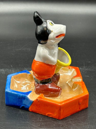Vintage Mickey Mouse Playing the Saxophone Ashtray - Made in Japan 1930's - Picture 5 of 10