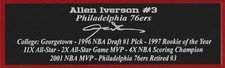 Allen Iverson Nameplate Philadelphia 76ers Autograph Basketball Jersey HOF 2016